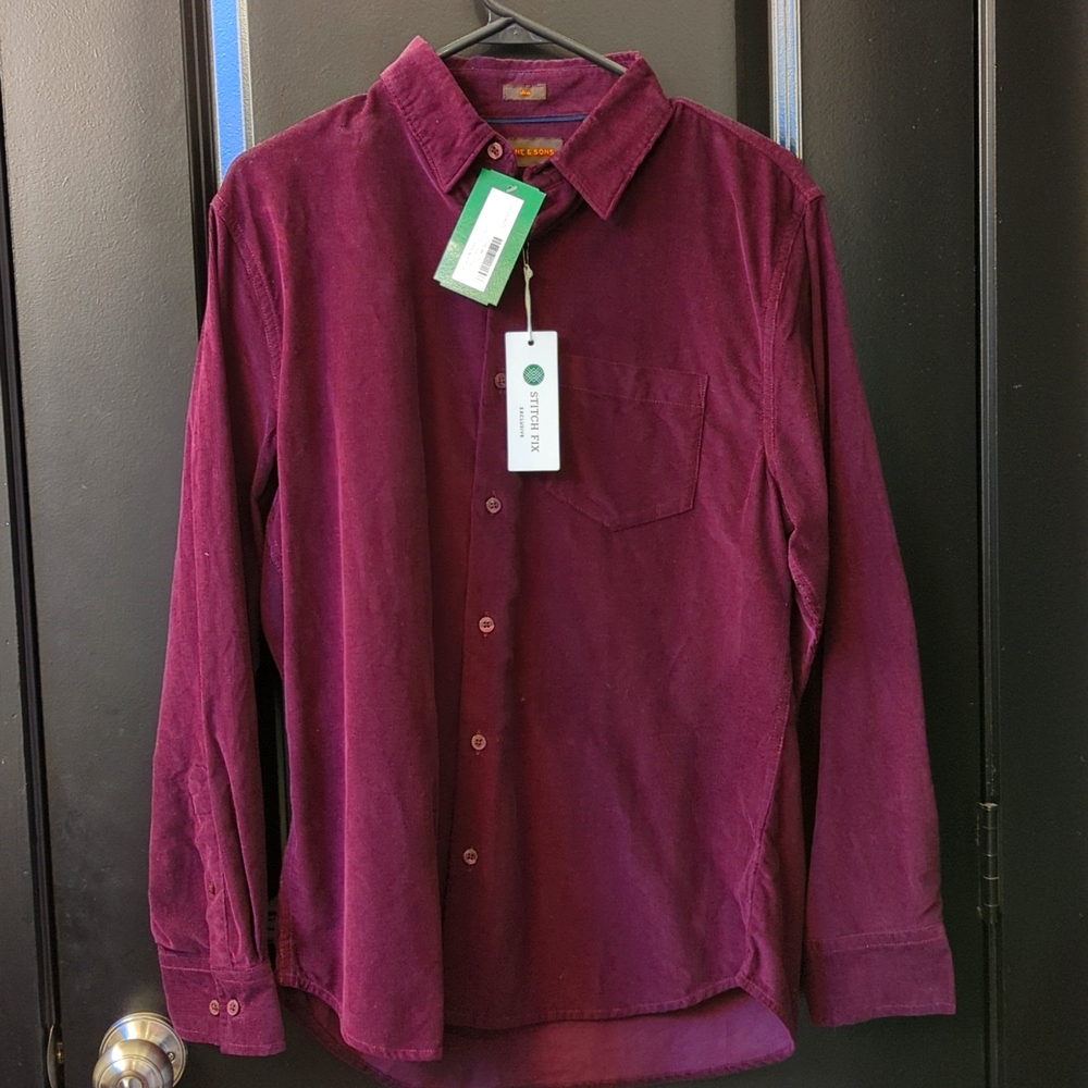 Fairlane and Sons Burgundy corduroy shirt